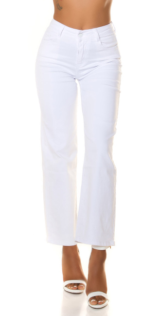 White Highwaist flarred Jeans White